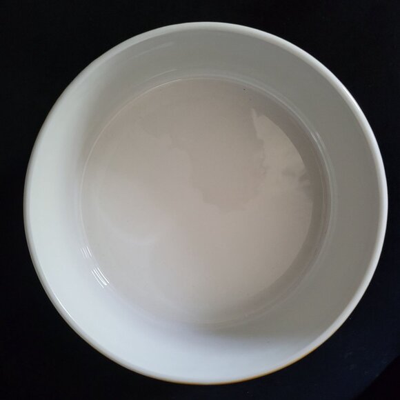 Vintage Brown Glazed 8" Ribbed Stoneware Casserole Soufflé Dish - Picture 4 of 5